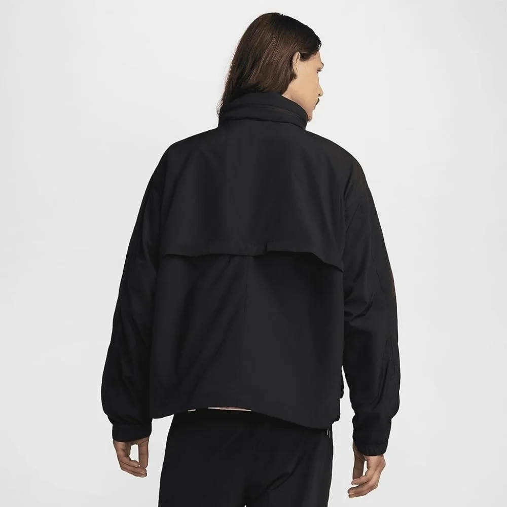 NWT Nike Tech Zip Jacket Black Hidden Hood UPF 40+ Men's S FZ0714-010 $225
